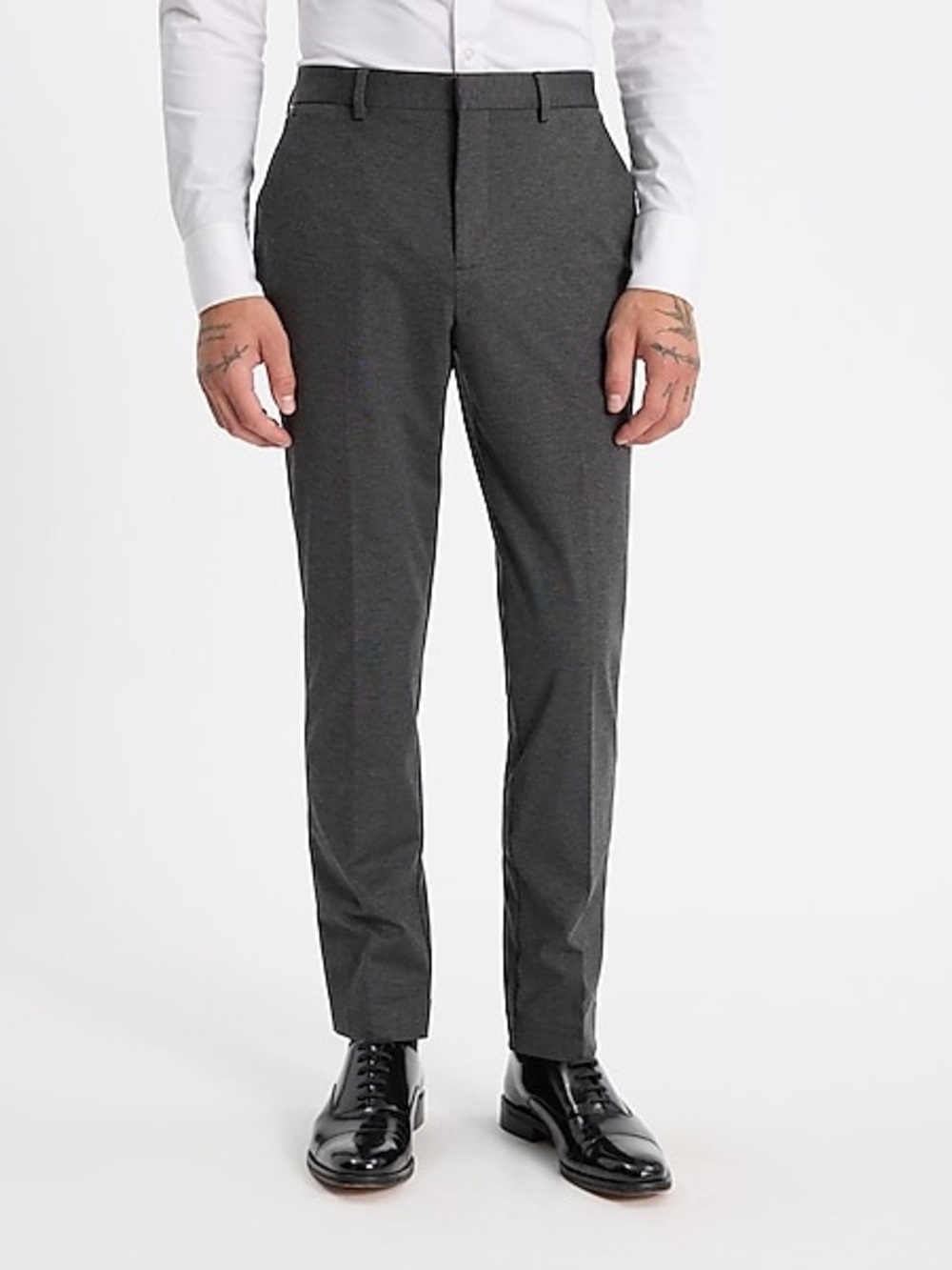 Express Slim Gray Wool Blend 4-Way Hyper Stretch Suit Pants 33x32 NWT